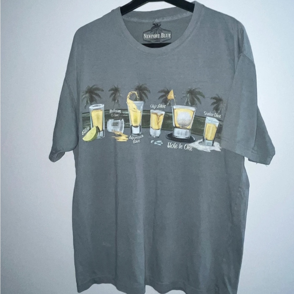 Newport Blue Tropical Drinks Graphic Tee